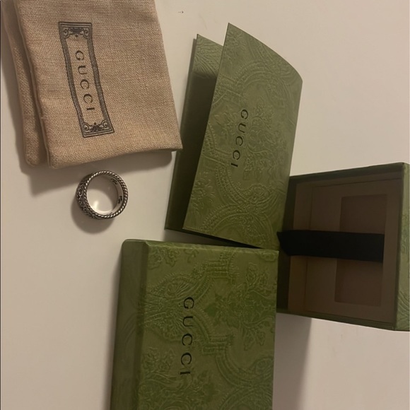 Gucci silver ring GG logo size 17 with jewelry box - Picture 5 of 8
